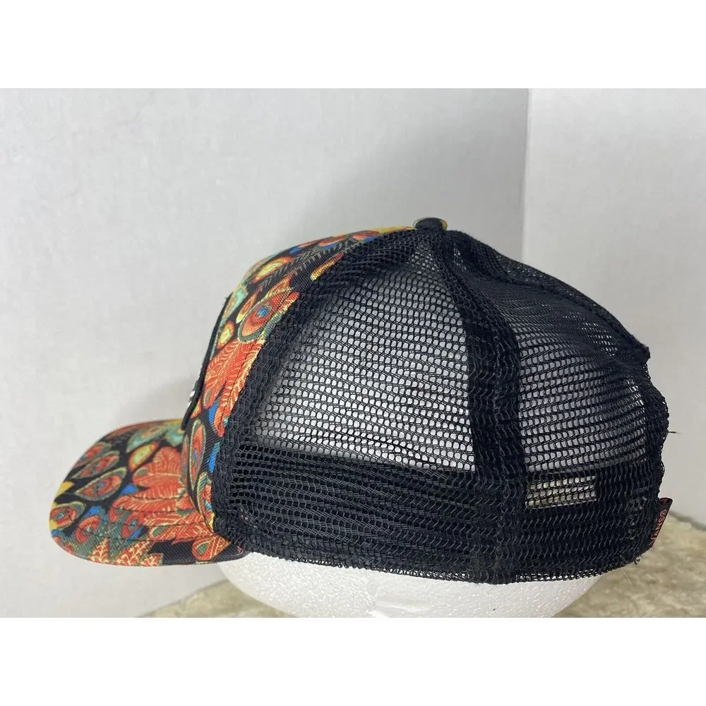 Vans Hat Unisex Paisley Peacock‎ Pattern Mesh Snap Back Adjustable
